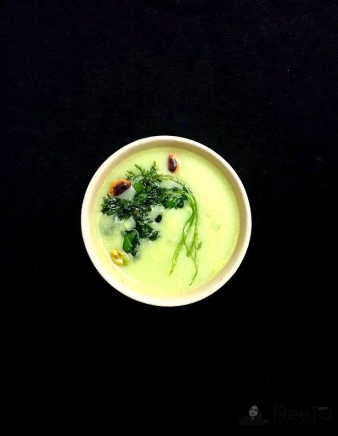 Cauliflower, Cilantro and Pistachio Soup