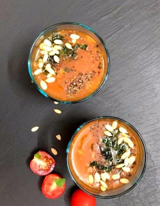 Roasted Tomato and Basil Soup