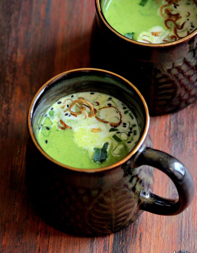 Broccoli Cilantro and Shallot Soup