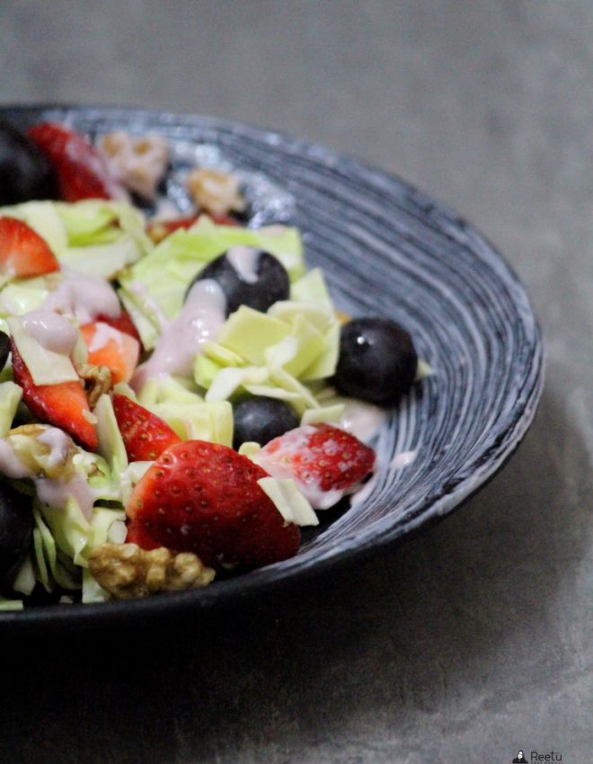 Crunchy Salad with Mixed Berry Mayonnaise