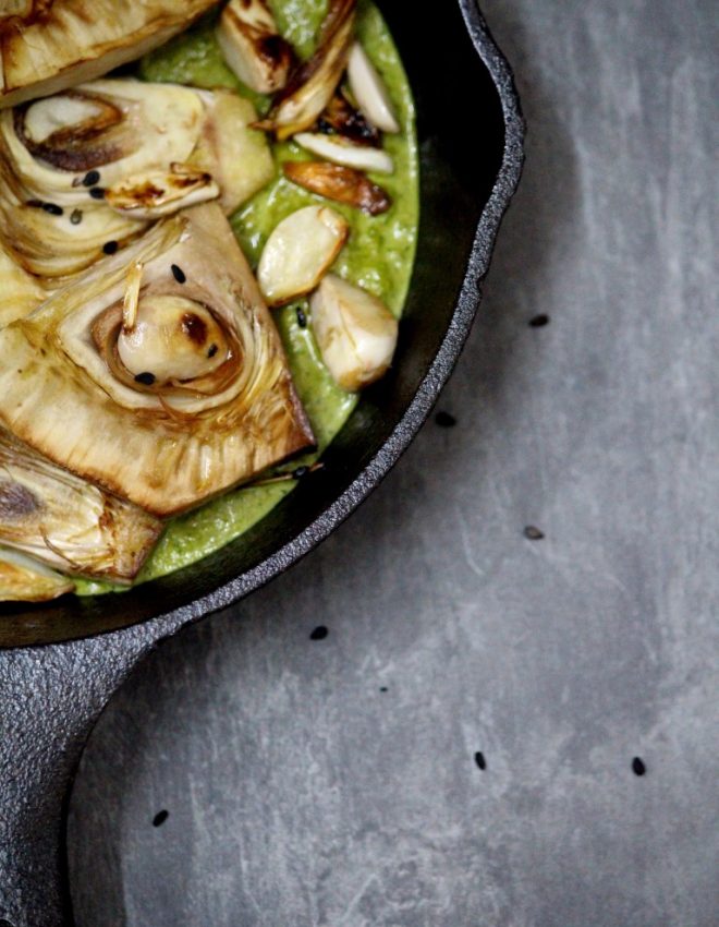 Jackfruit Steaks with Spicy Ridge Gourd Peel Chutney