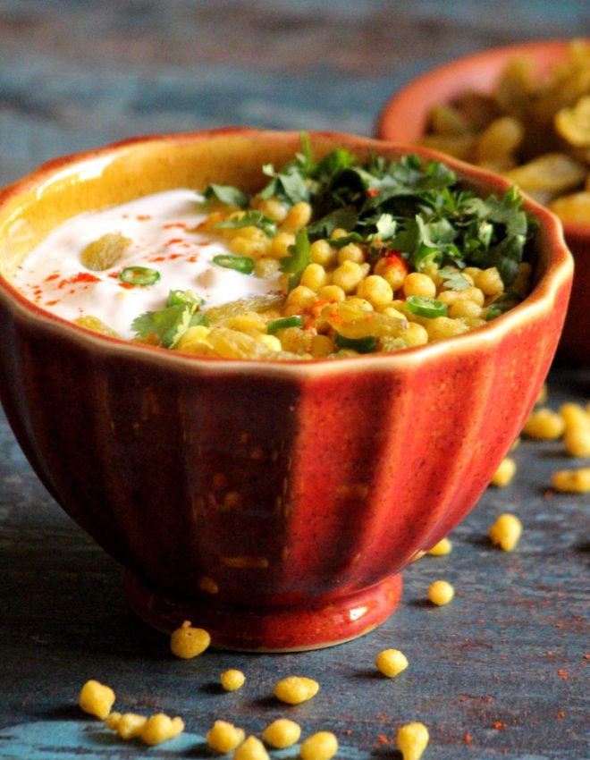 Boondi and Raisin Raita