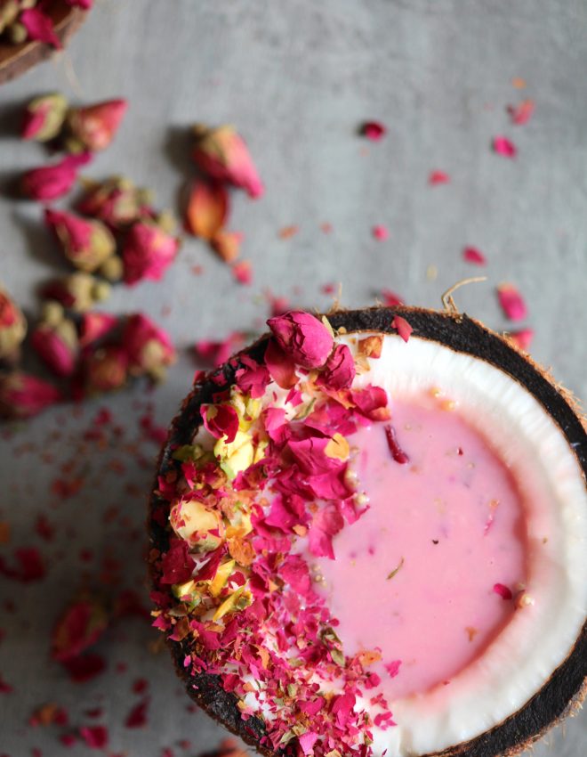 Rose and Quinoa Pudding