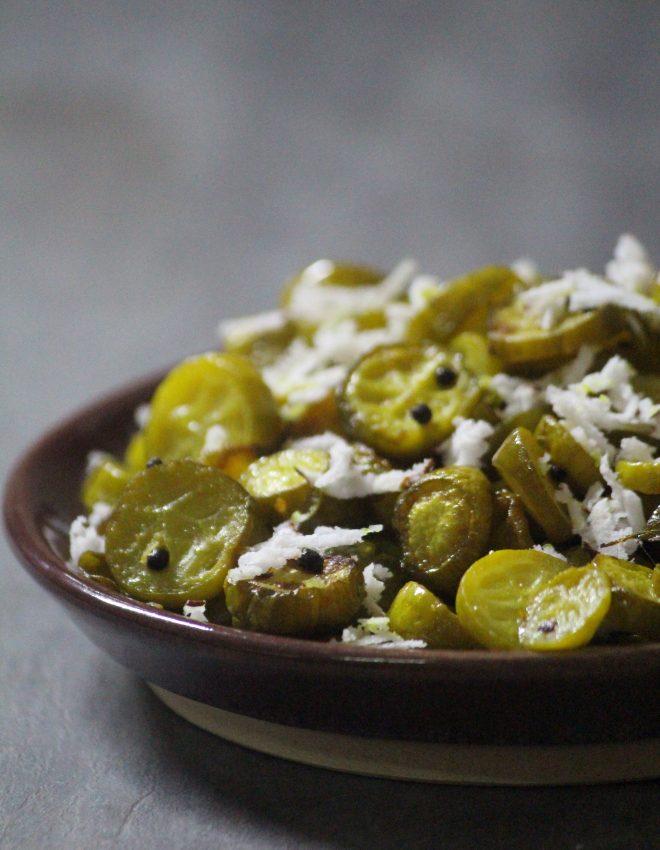 Ivy Gourd Fry (Maharashtrian style Tendli / Tondli Chi bhaji)