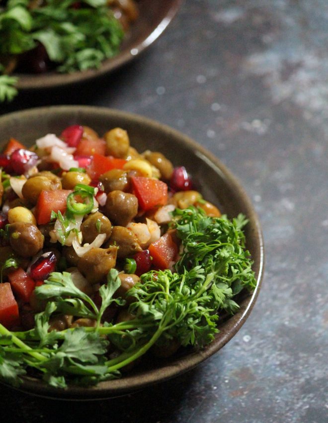 Smoked Black Chickpea Chaat (Dhungar Wali Kale Chane Ki Chaat)