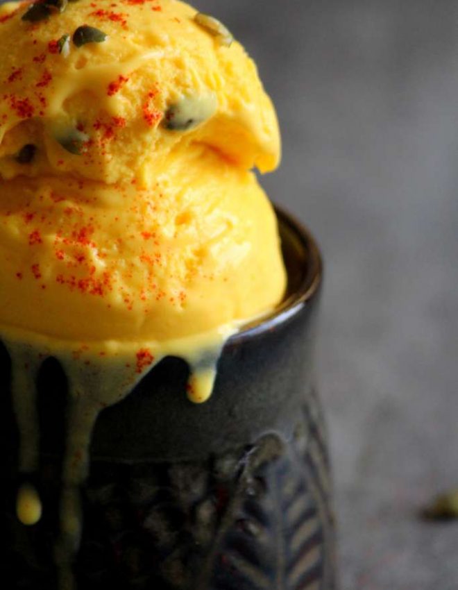 Spiced Pumpkin and Mango Ice Cream