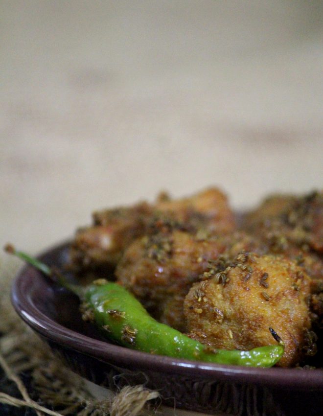 Punjabi Ajwainwali Arbi  (Punjabi-Style Fried Colocasia With Carom Seeds)