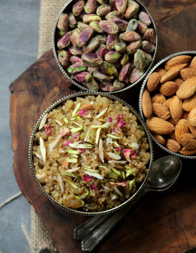 Fada ni Lapsi / Fada Lapsi (Gujarati-style Broken Wheat Dessert)