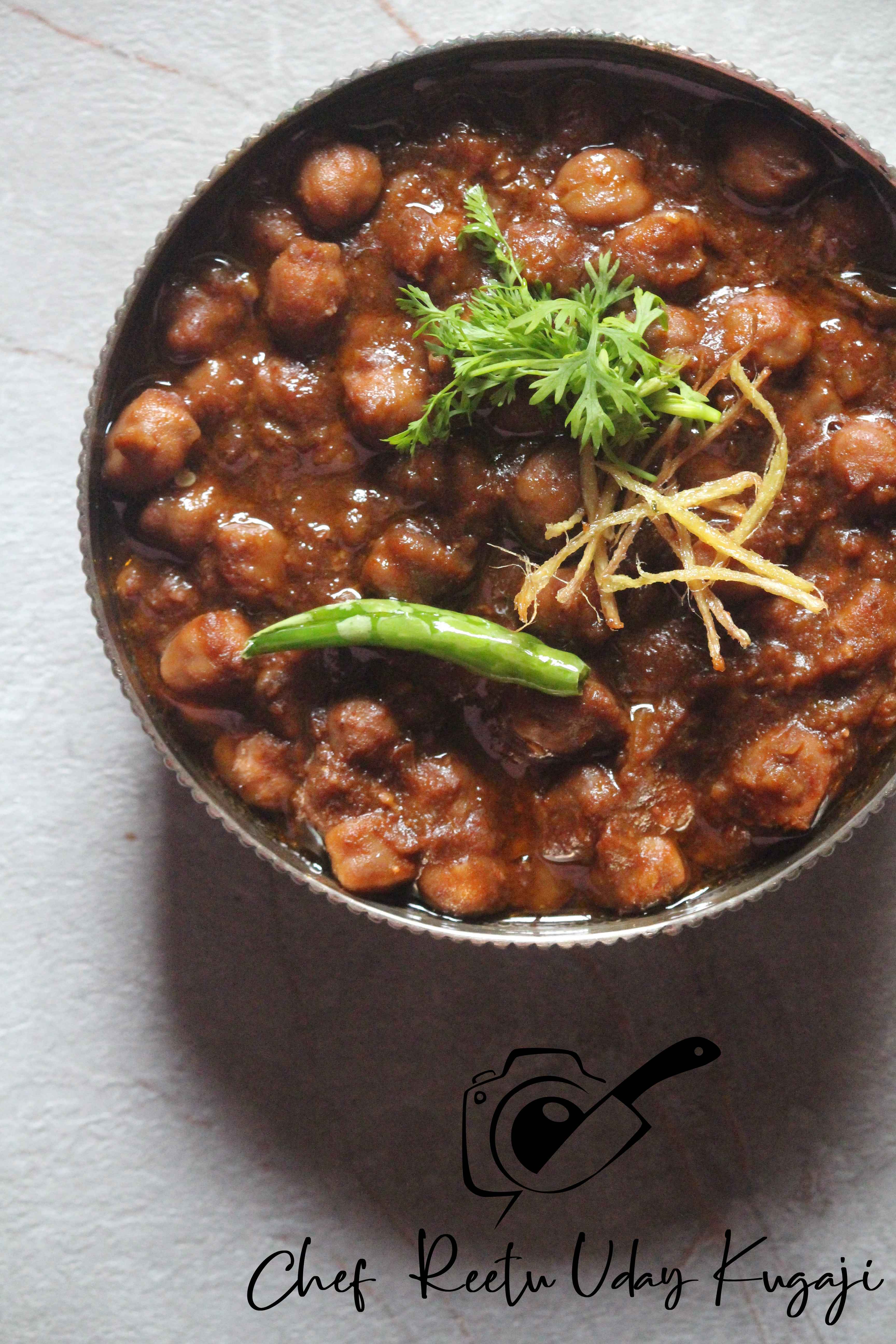 Punjabi Chole (Chickpeas / Garbanzo in Spicy Gravy) Chef Reetu Uday